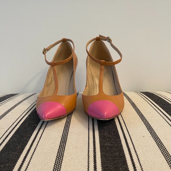 J. Crew Everly T-Strap Mary Janes Ashen Brown Sz 7 - Picture 2 of 5